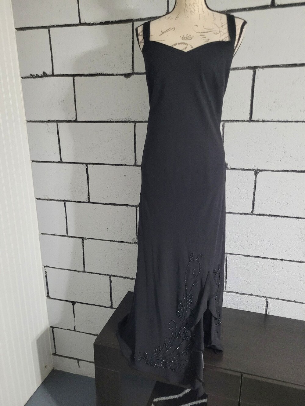 BUNDLE SALE! R&M Richards Elegant Black Strappy Evening Dress Sz 16